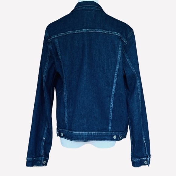 GAP Classic Dark Wash Denim Jean Jacket sz L - Picture 3 of 4